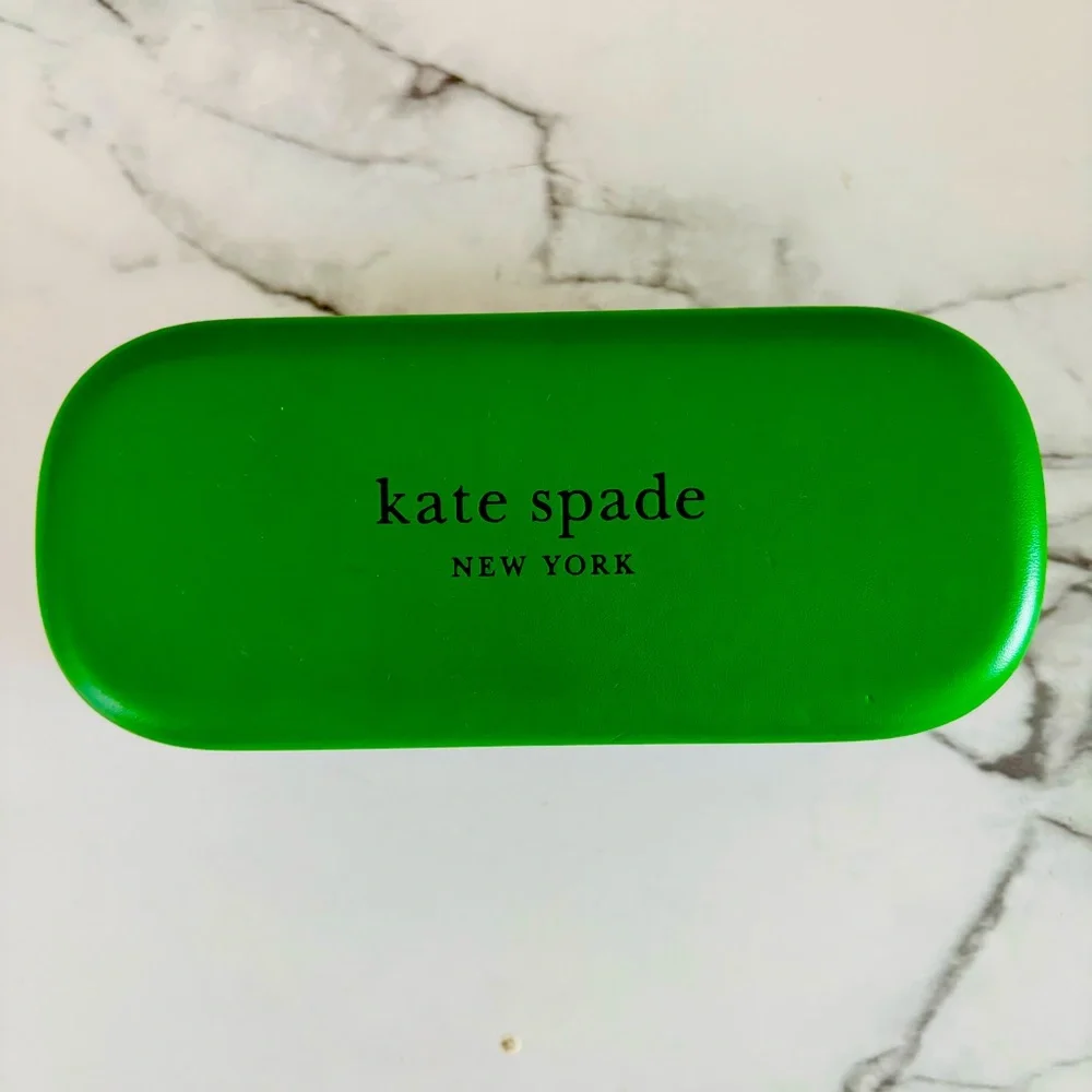 Kate Spade Vibrant‎ Green Black Eyeglass Sunglasses Glasses Protective Case